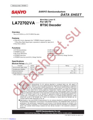 LA72702VA datasheet  
