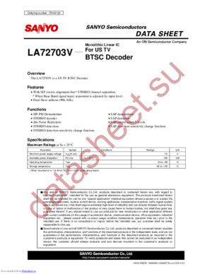 LA72703V datasheet  