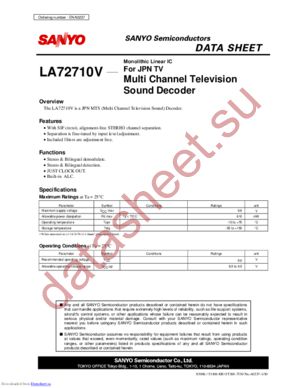 LA72710V datasheet  