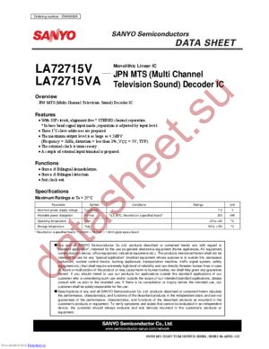 LA72715V datasheet  