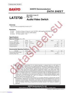 LA72730 datasheet  