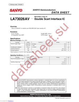LA73026AV datasheet  