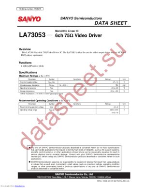 LA73053 datasheet  