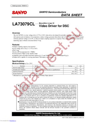 LA73079CL datasheet  