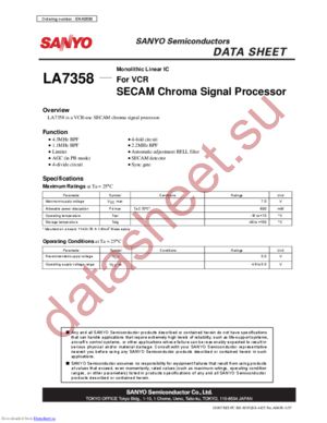 LA7358 datasheet  