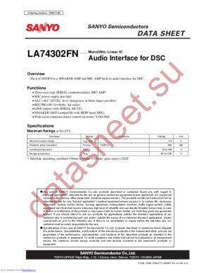 LA74302FN datasheet  