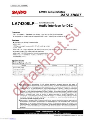 LA74308LP_08 datasheet  