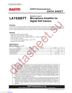 LA74309TT datasheet  