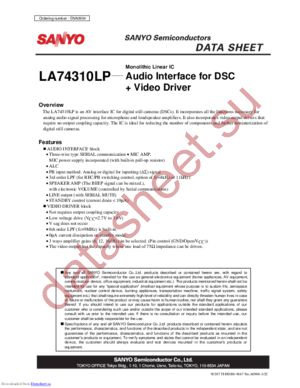 LA74310LP_08 datasheet  