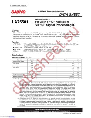 LA75501 datasheet  