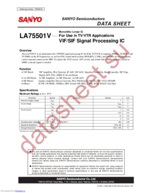 LA75501V datasheet  
