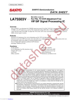 LA75503V_07 datasheet  