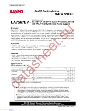 LA7567EV datasheet  