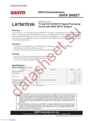LA7567GVA datasheet  