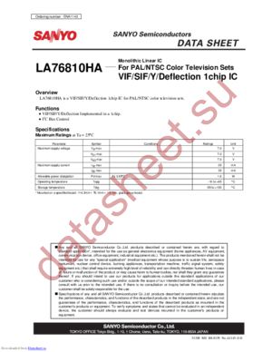 LA76810HA datasheet  