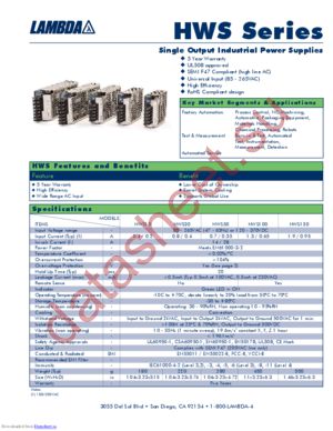 HWS100-15/A datasheet  