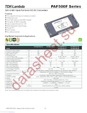 PAF500F24-28/T datasheet  