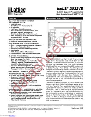 ISPLSI2032VE110LJ44 datasheet  