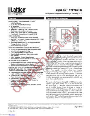 ISPLSI1016EA125LJ44 datasheet  