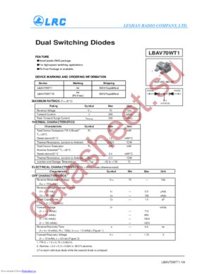 LBAV70WT1G datasheet  