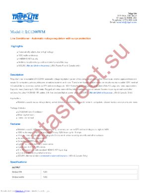 LC1200WM datasheet  