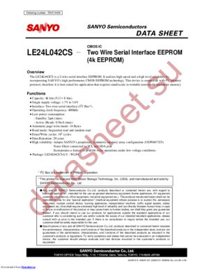 LE24L042CS-LV-TFM-E datasheet  