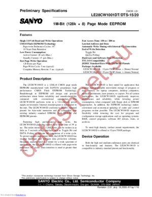 LE28CW1001DT-15 datasheet  