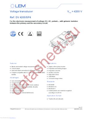 DV4200-SP4 datasheet  