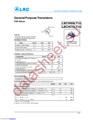 LBCW70LT1G datasheet  