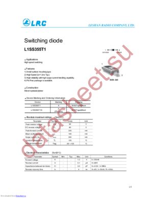 L1SS355T1 datasheet  