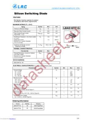 LBAS16TT1G datasheet  