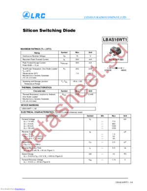 LBAS16WT1 datasheet  