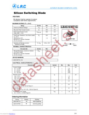 LBAS16WT1G datasheet  