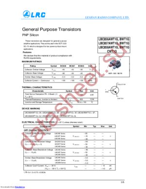 LBC858BWT1G datasheet  