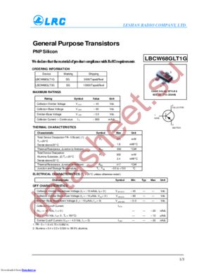 LBCW68GLT1G datasheet  