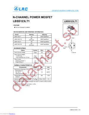 LBSS123LT1 datasheet  