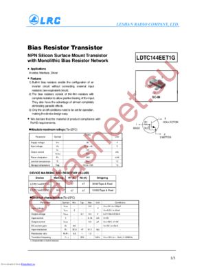 LDTC144EET1G datasheet  