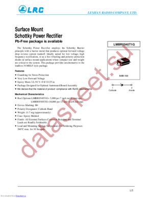 LMBR0540T1G datasheet  