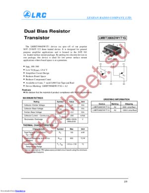 LMBT3906DW1T1G datasheet  