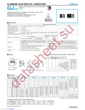 LGJ2D121MELZ15 datasheet  