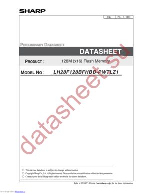 LH28F128BFHBD-PWTLZ1 datasheet  