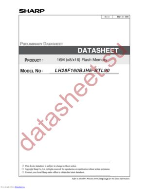 LH28F160BJHEBTL90 datasheet  