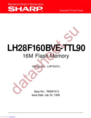 LH28F160BVE-TTL90 datasheet  