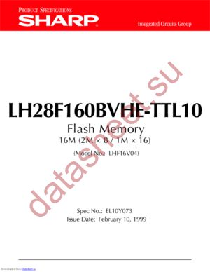 LH28F160BVHE-TTL10 datasheet  