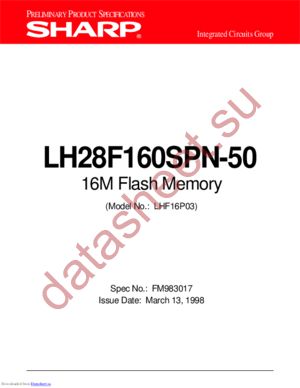 LH28F160SPN-50 datasheet  