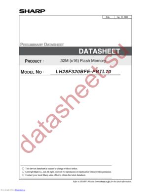 LH28F320BFE-PBTL70 datasheet  