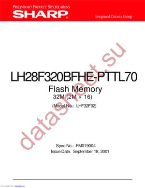 LH28F320BFHE-PTTL70 datasheet  