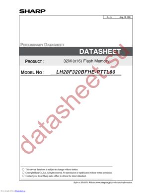 LH28F320BFHE-PTTL80 datasheet  