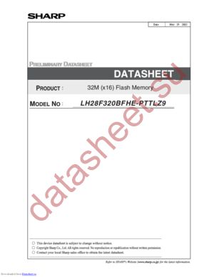 LH28F320BFHE-PTTLZ9 datasheet  