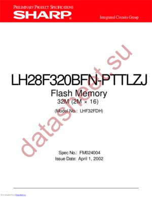 LH28F320BFN-PTTLZJ datasheet  